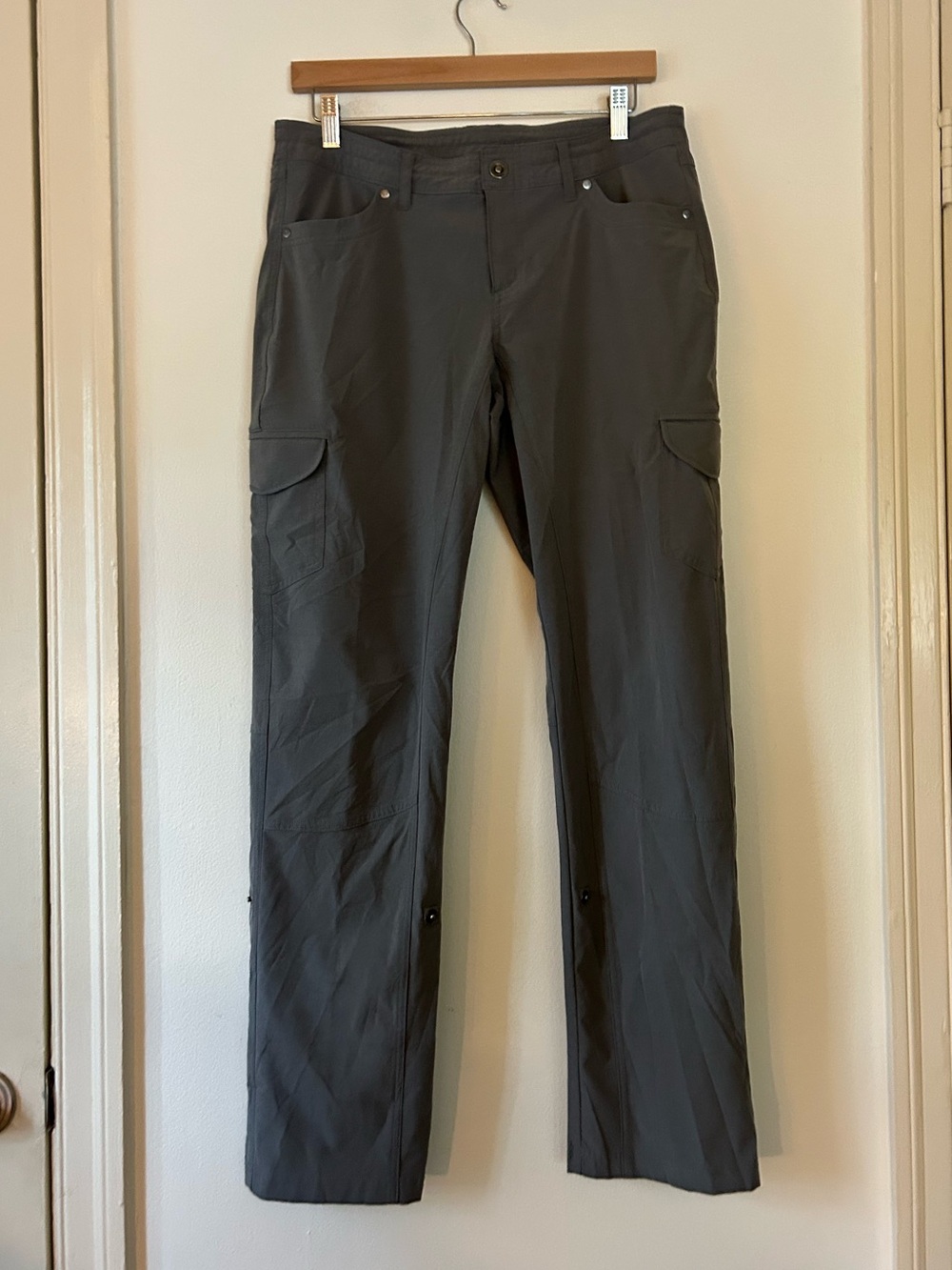 KUHL Women’s Freeflex Roll Up Gray Khaki Outdoor Hiking Pants Size 10 Regular